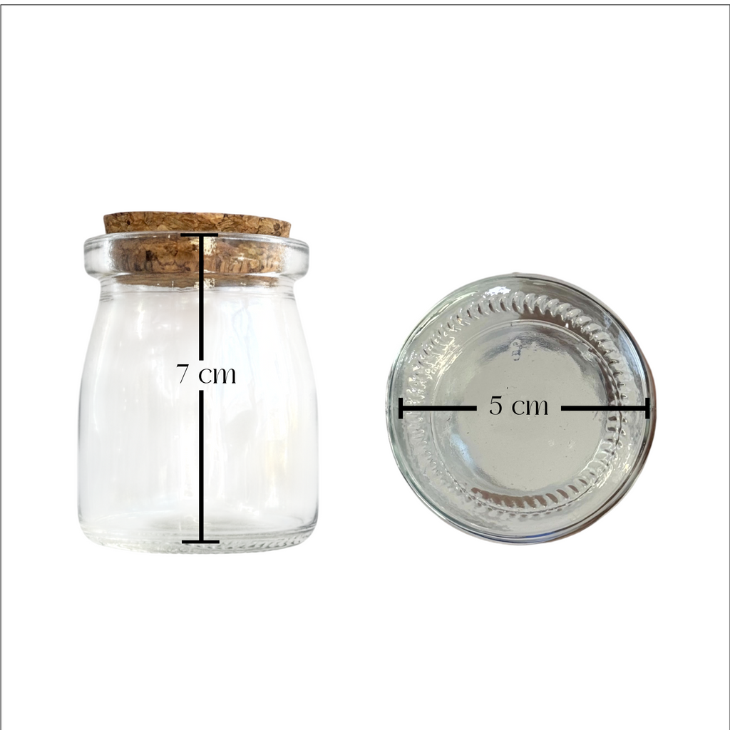 FRASCO DE VIDRIO CON CORCHO #1(100ML) MB100