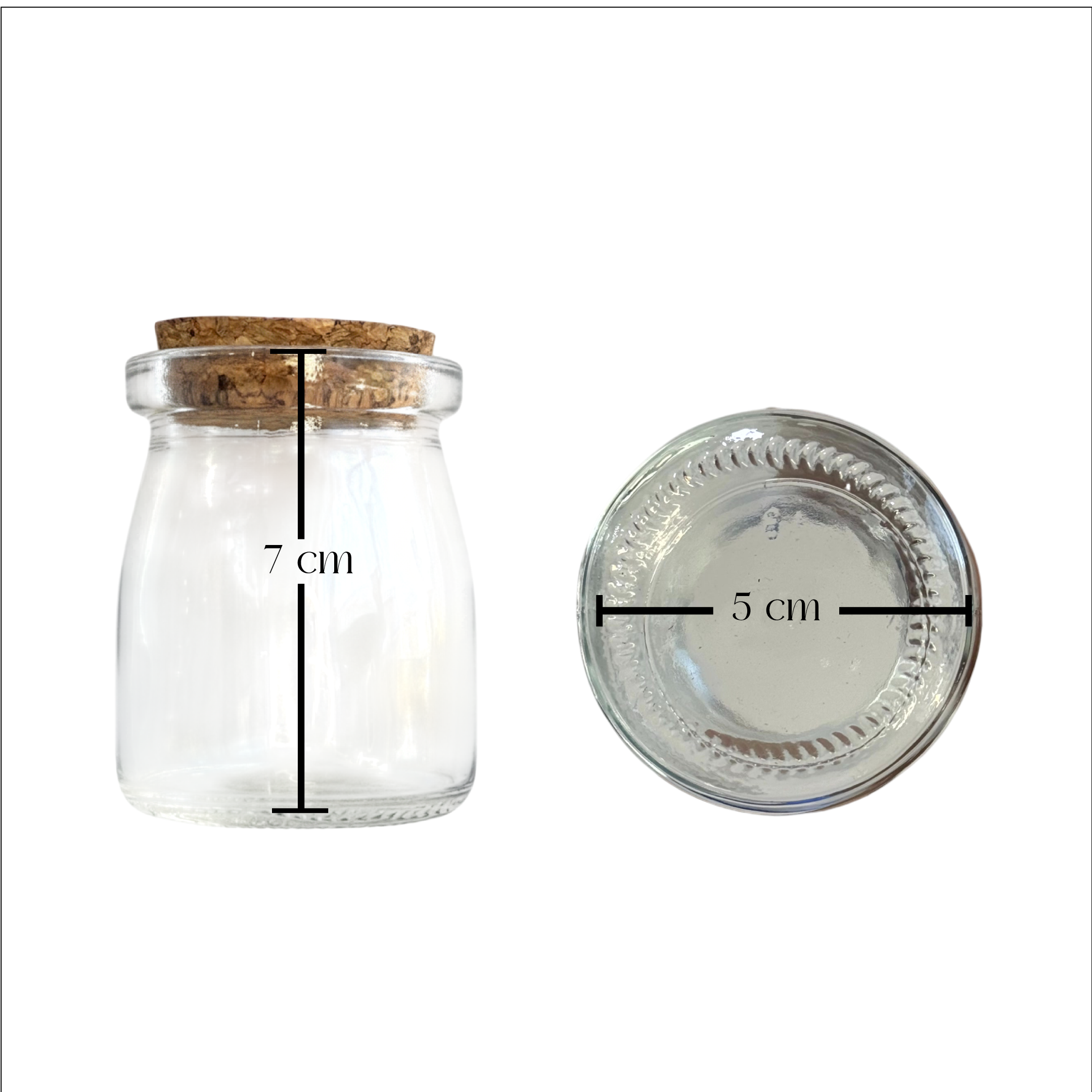 FRASCO DE VIDRIO CON CORCHO #1(100ML) MB100