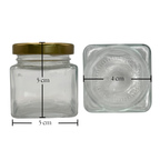 FRASCO DE VIDRIO CUADRADO PEQUEÑO MB80C
