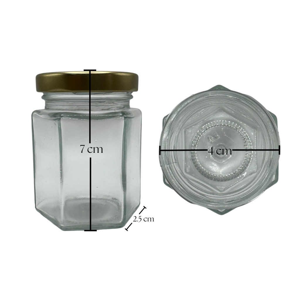 FRASCO DE VIDRIO HEXAGONAL #1 MB80H