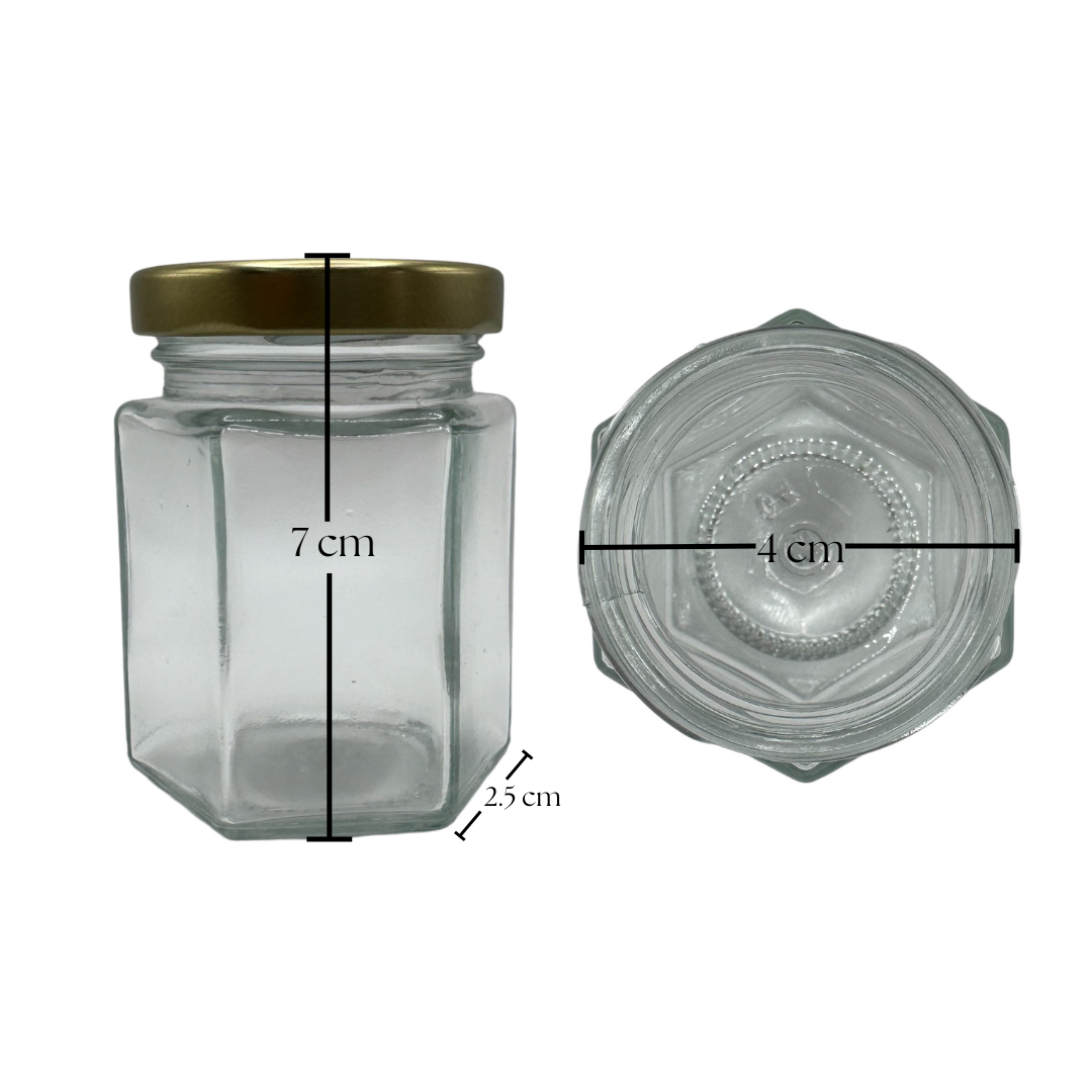 FRASCO DE VIDRIO HEXAGONAL #1 MB80H
