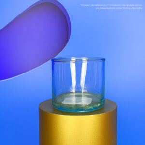 FRASCO DE VIDRIO VASO VELÓN 5 X 5