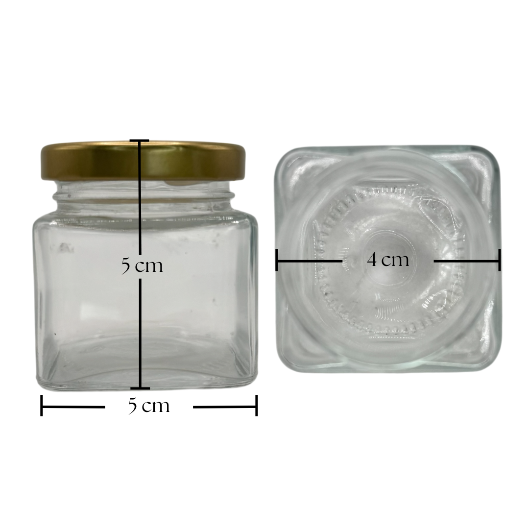 FRASCO DE VIDRIO CUADRADO PEQUEÑO MB80C - Imagen 2