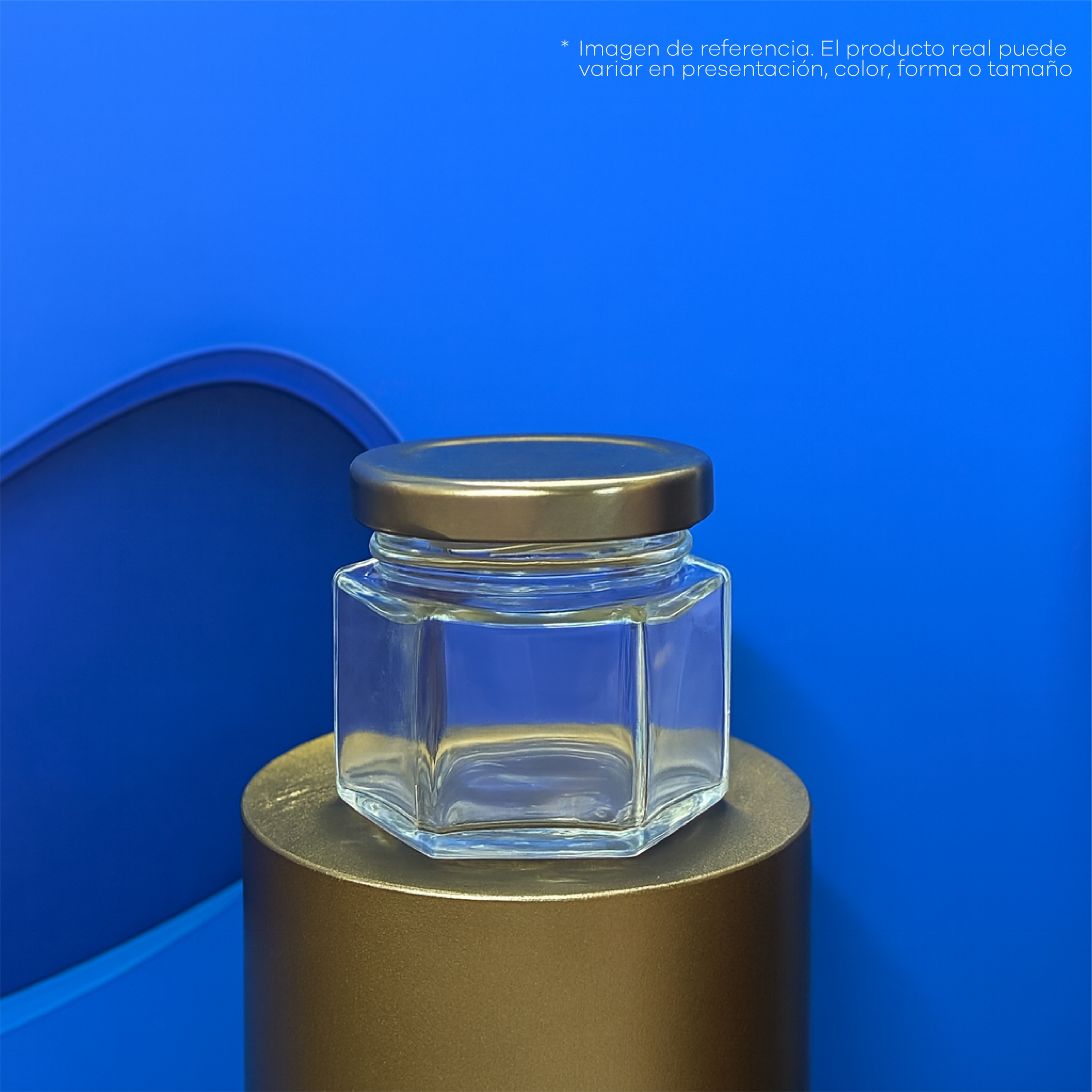 FRASCO DE VIDRIO HEXAGONAL MINI MB50H