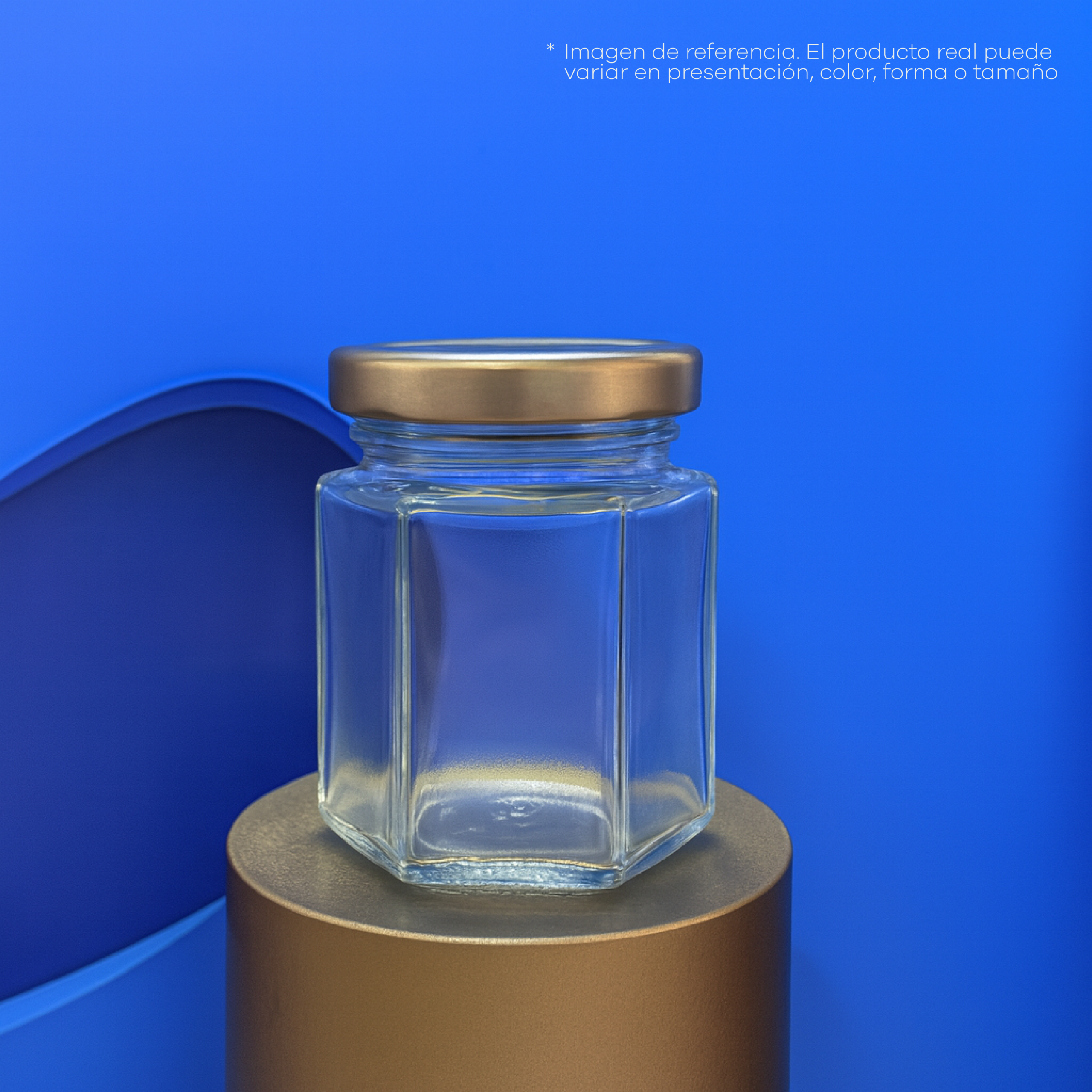 FRASCO DE VIDRIO HEXAGONAL #1 MB80H