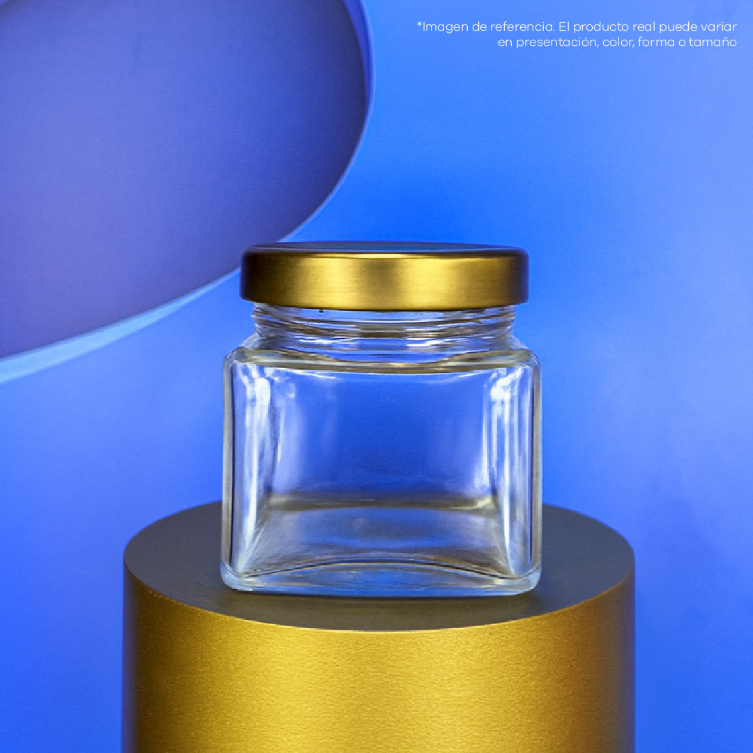 FRASCO DE VIDRIO CUADRADO PEQUEÑO MB80C