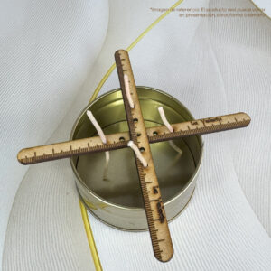 SUJETADOR DE PABILO CON REGLA EN CRUZ