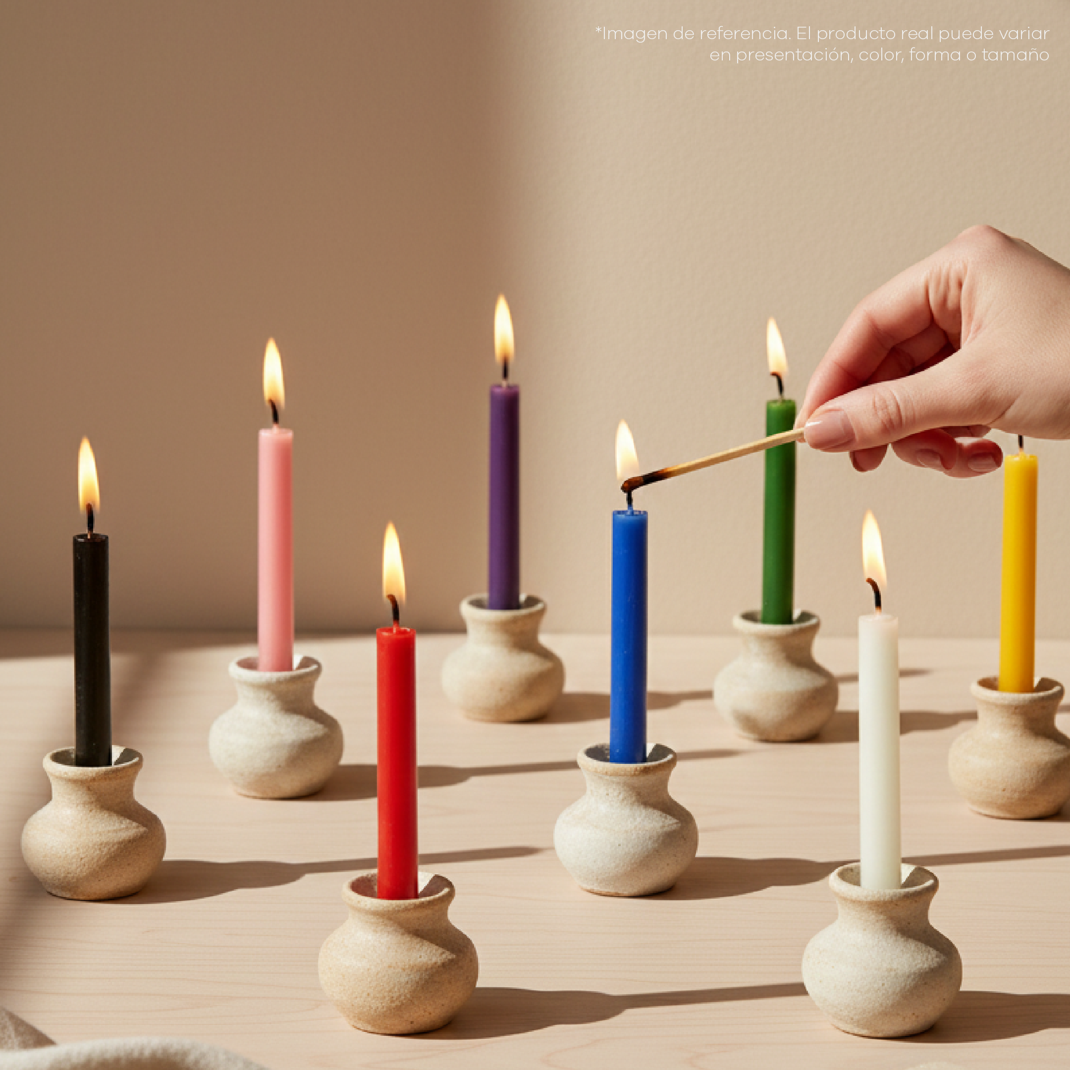 VELAS GRANDES X10 ROJAS