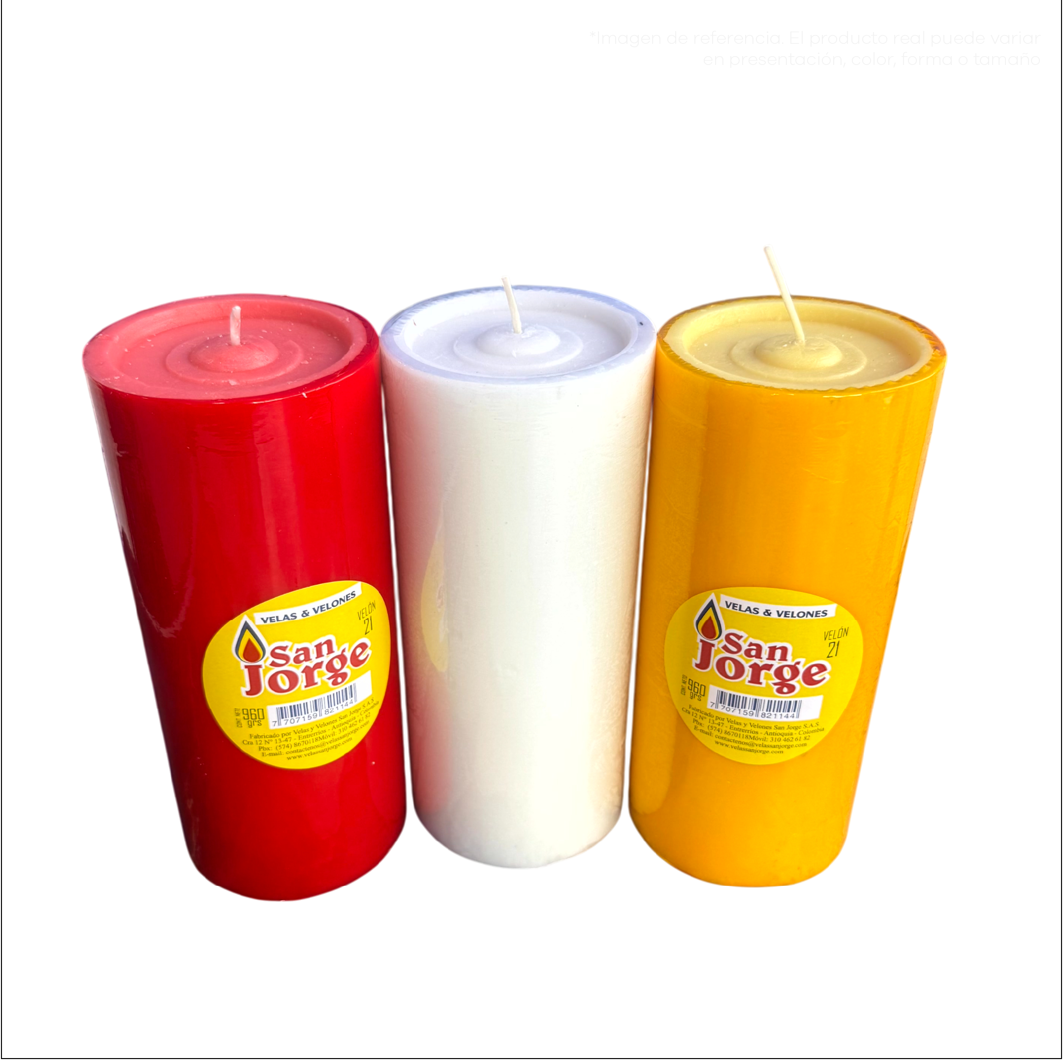 VELÓN SAN JORGE #21 BLANCO - Imagen 2